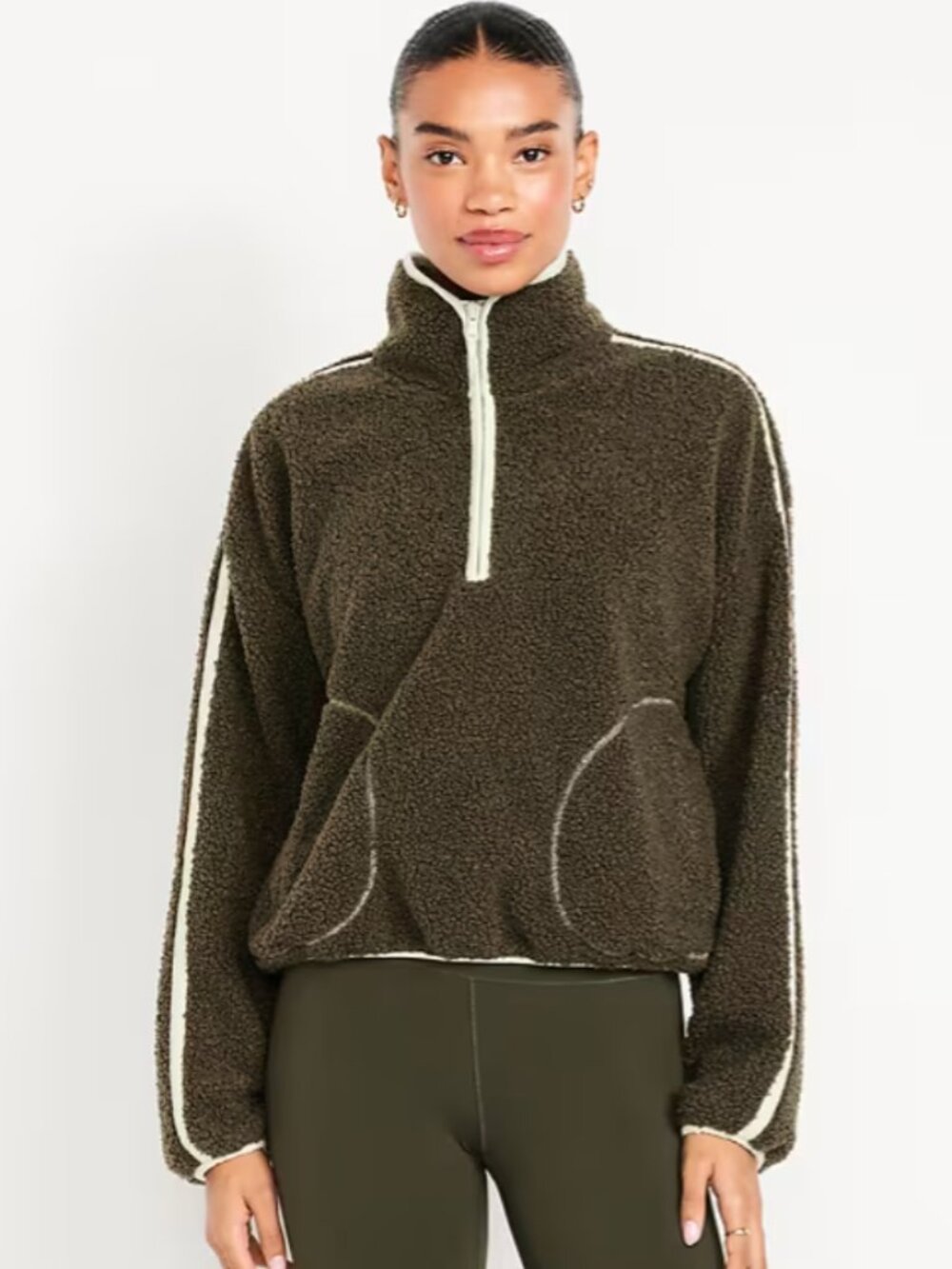 Oldnavy Loose Sherpa Quarter-Zip Pullover